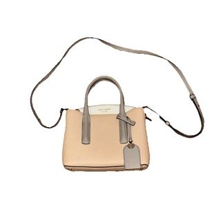 $248 Kate Spade Margaux Mini Leather Satchel Bag Pink/White/Gray